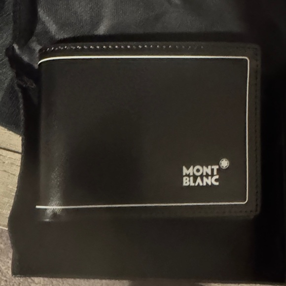 Montblanc Black and White Leather Card Holder